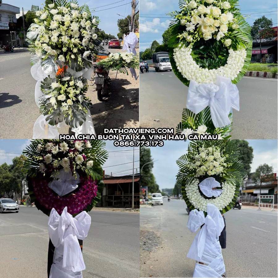 Mẫu hoa chia buồn tham khảo tại Xã Vĩnh Hậu, Cà Mau