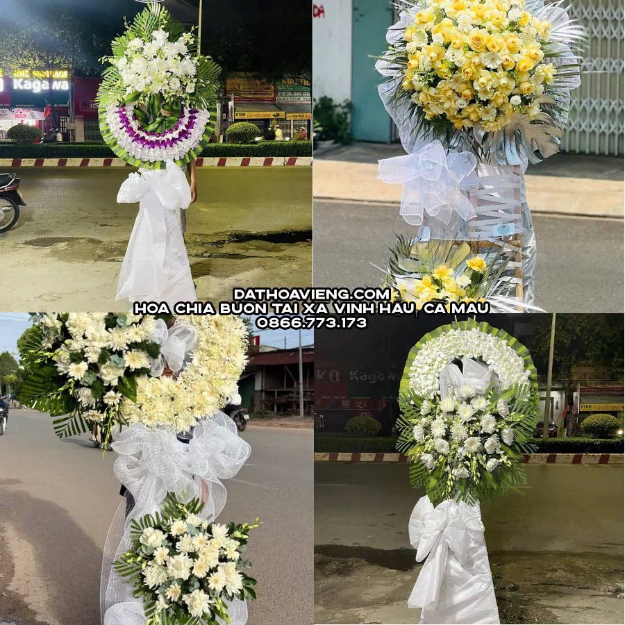 Mẫu hoa chia buồn tham khảo tại Xã Vĩnh Hậu, Cà Mau