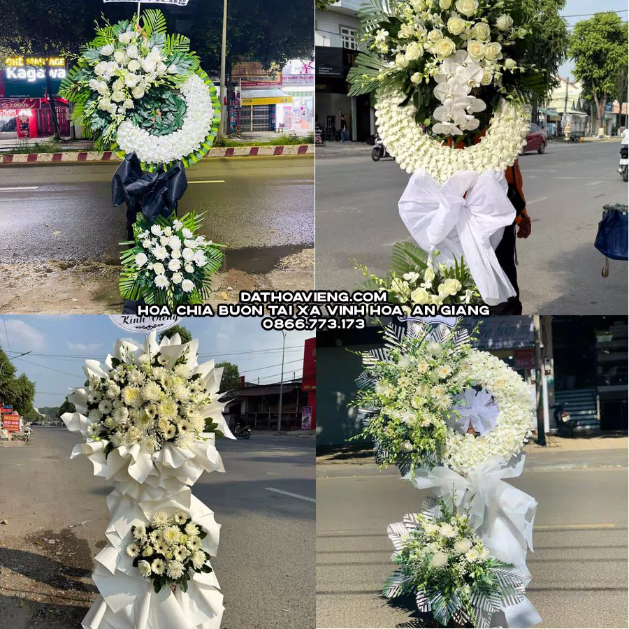 Mẫu hoa chia buồn tham khảo tại Xã Vĩnh Hòa, An Giang
