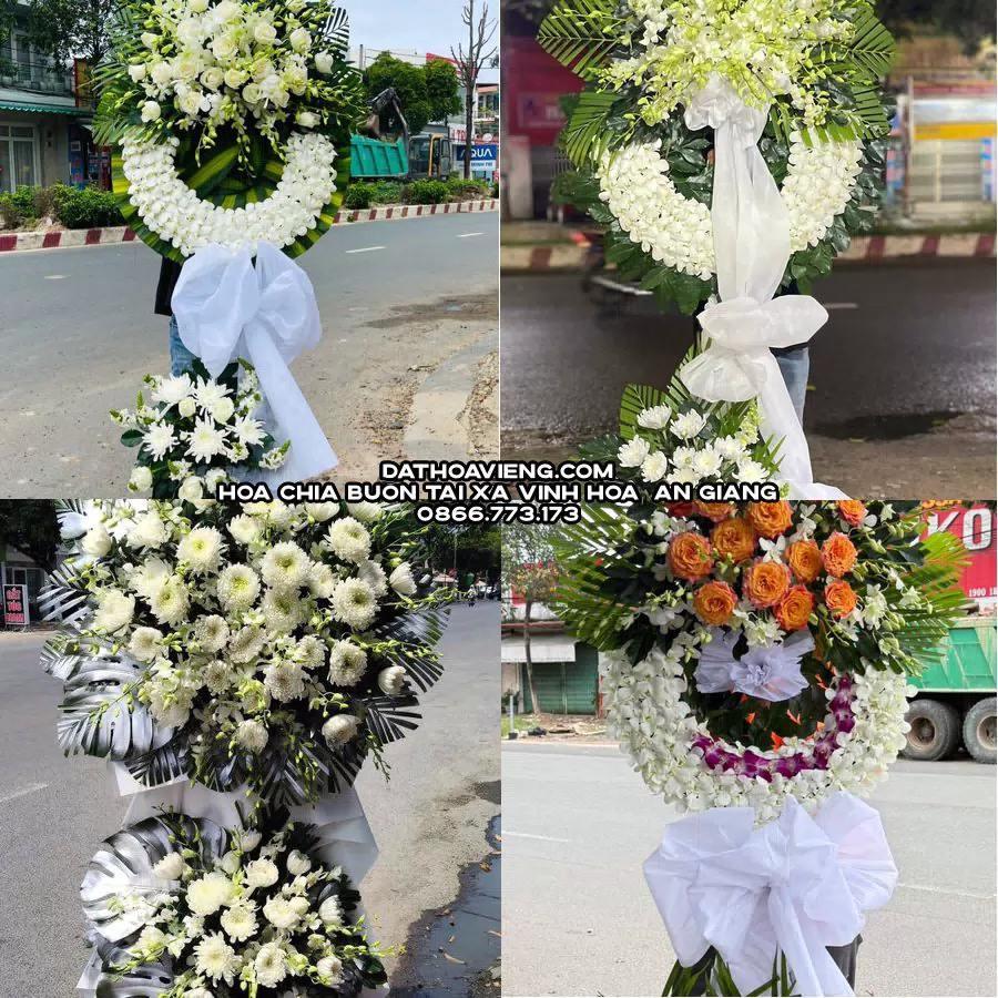 Mẫu hoa chia buồn tham khảo tại Xã Vĩnh Hòa, An Giang