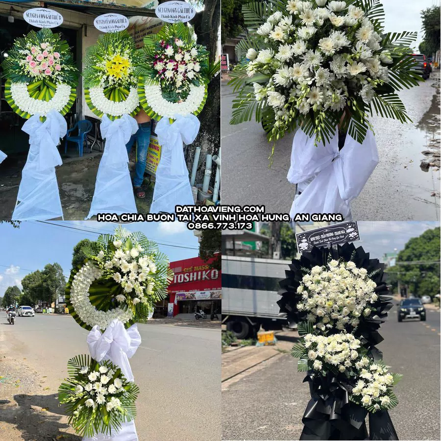 Mẫu hoa chia buồn tham khảo tại Xã Vĩnh Hòa Hưng, An Giang