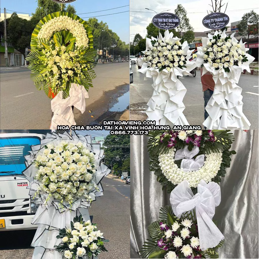 Mẫu hoa chia buồn tham khảo tại Xã Vĩnh Hòa Hưng, An Giang