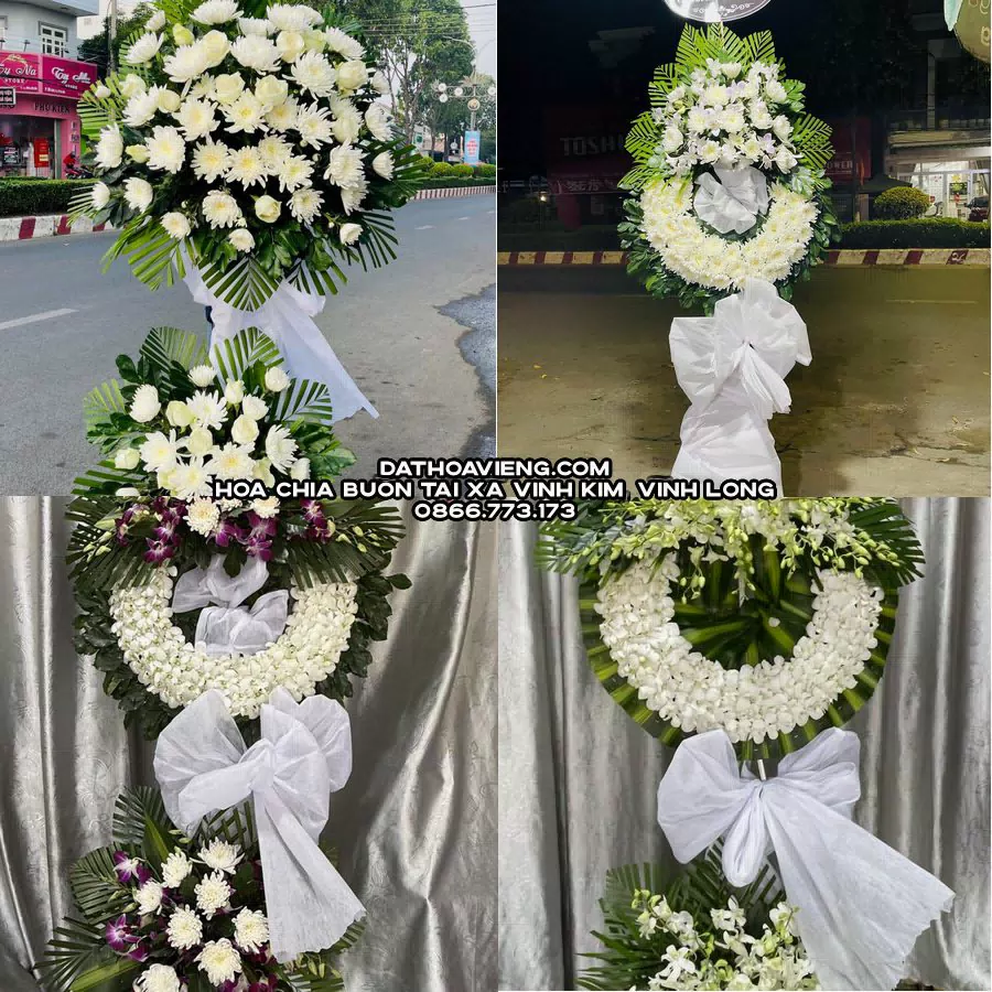 Mẫu hoa chia buồn tham khảo tại Xã Vinh Kim, Vĩnh Long