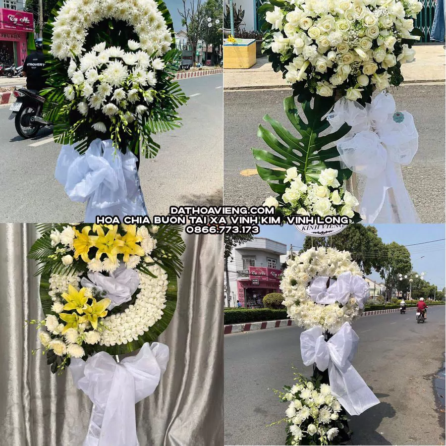 Mẫu hoa chia buồn tham khảo tại Xã Vinh Kim, Vĩnh Long