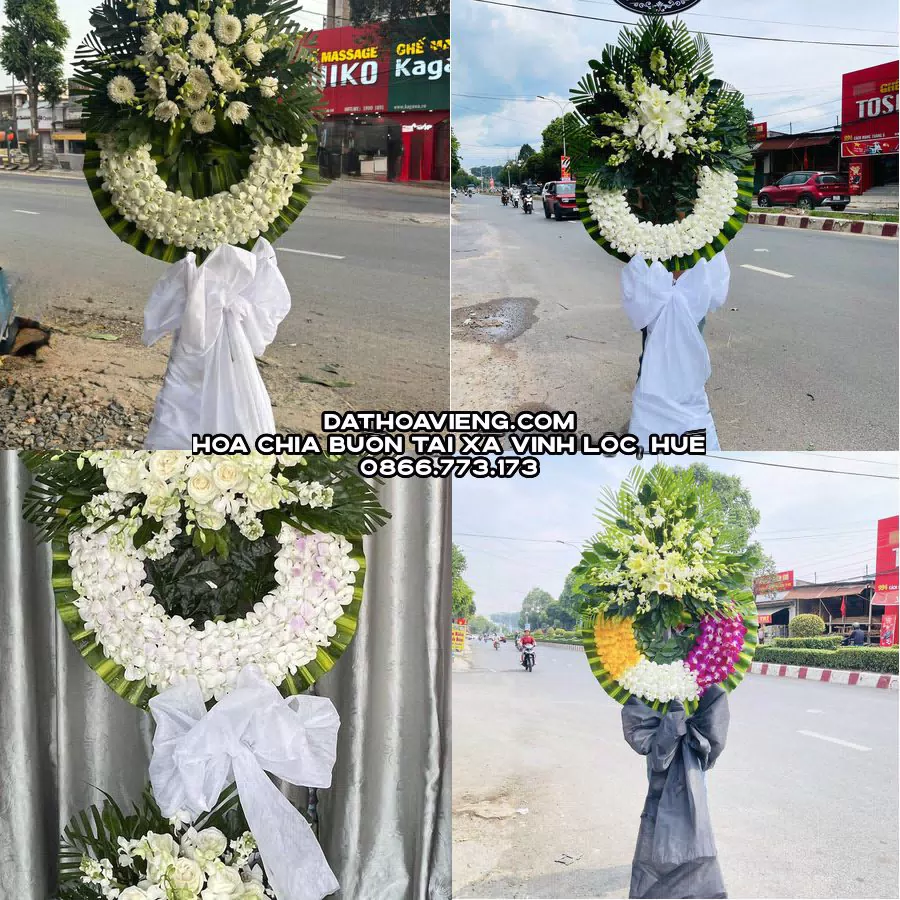 Mẫu hoa chia buồn tham khảo tại Xã Vinh Lộc, Huế