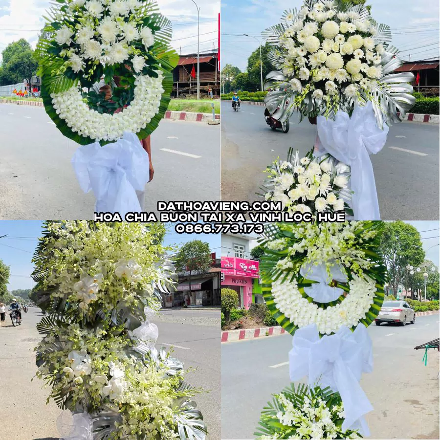 Mẫu hoa chia buồn tham khảo tại Xã Vinh Lộc, Huế