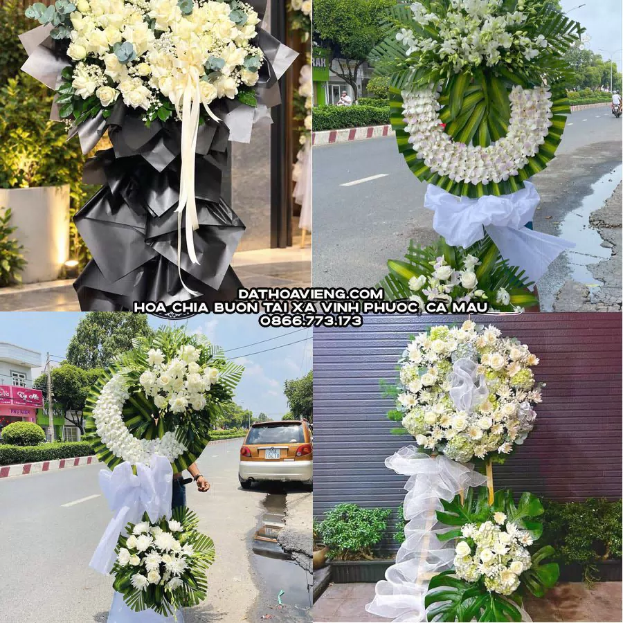 Mẫu hoa chia buồn tham khảo tại Xã Vĩnh Phước, Cà Mau