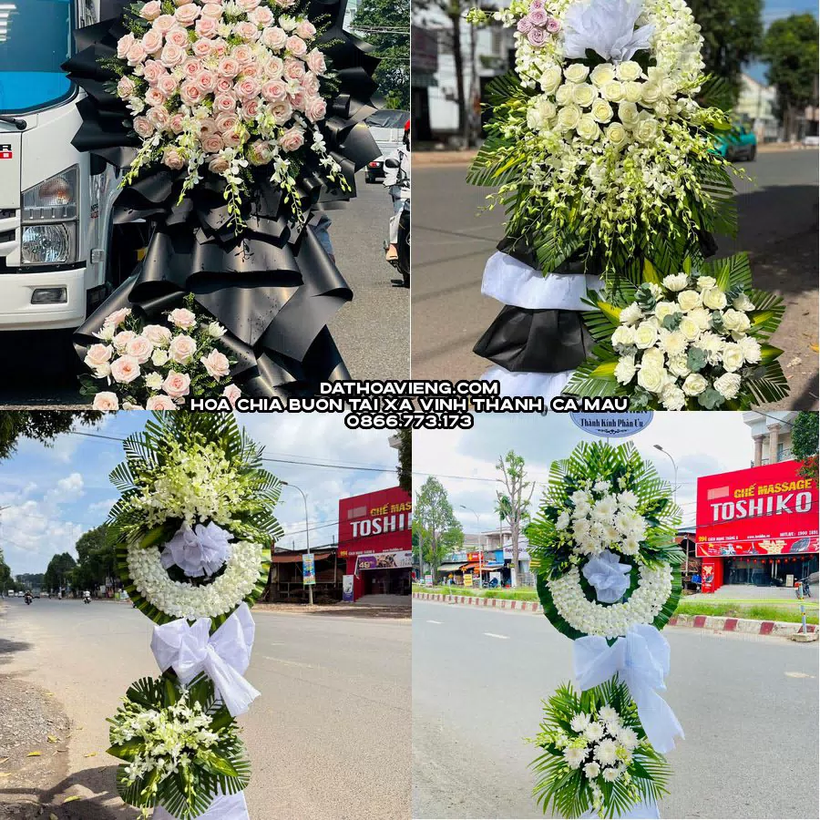 Mẫu hoa chia buồn tham khảo tại Xã Vĩnh Thanh, Cà Mau