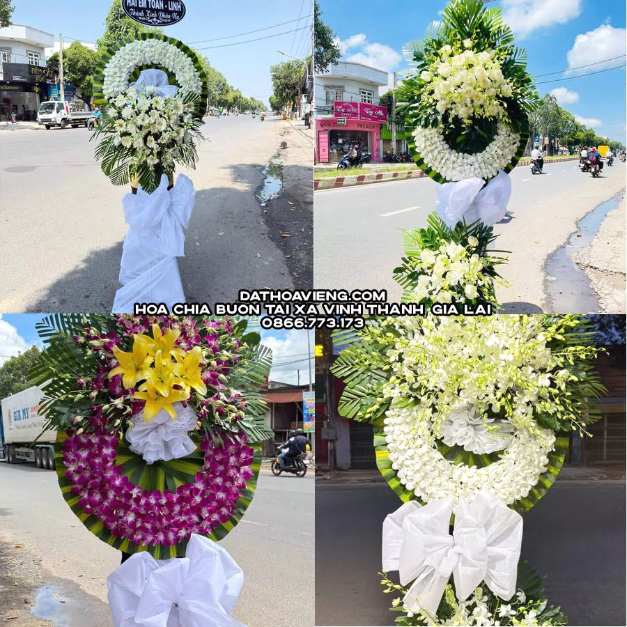 Mẫu hoa chia buồn tham khảo tại Xã Vĩnh Thạnh, Gia Lai