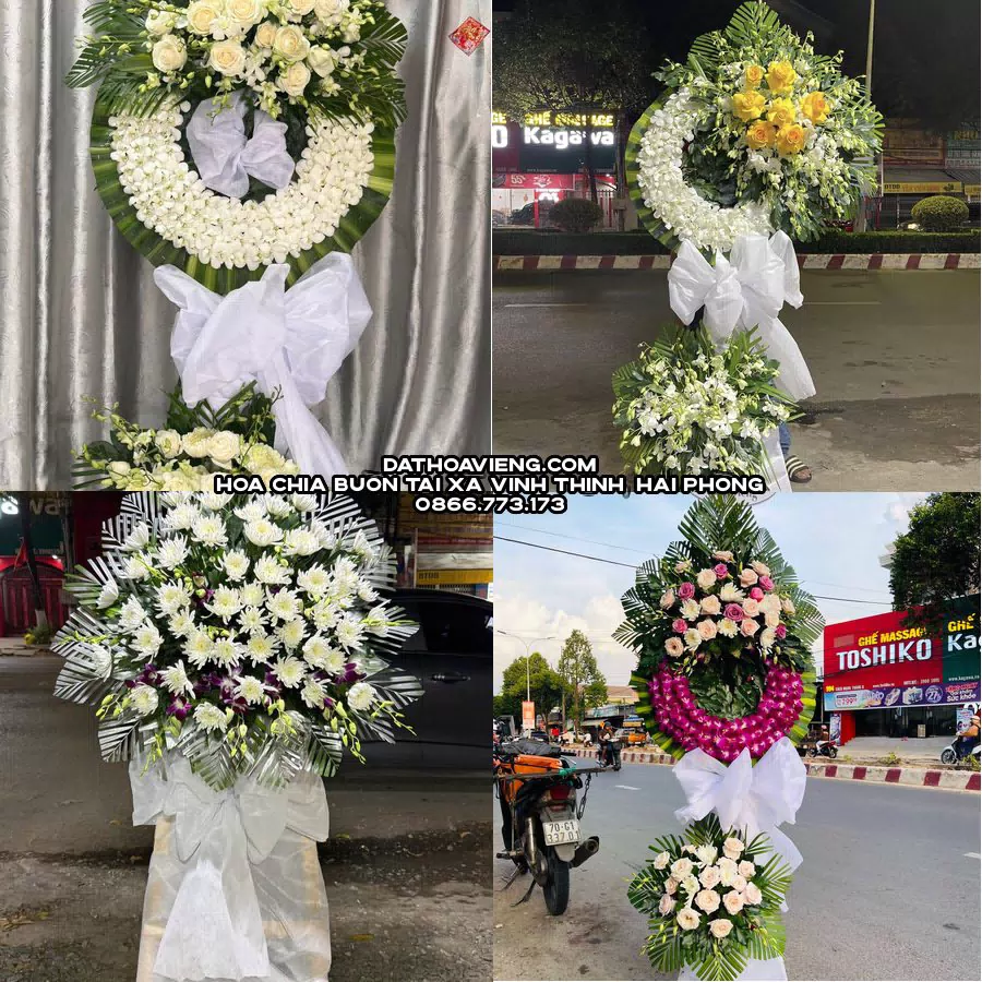 Mẫu hoa chia buồn tham khảo tại Xã Vĩnh Thịnh, Hải Phòng