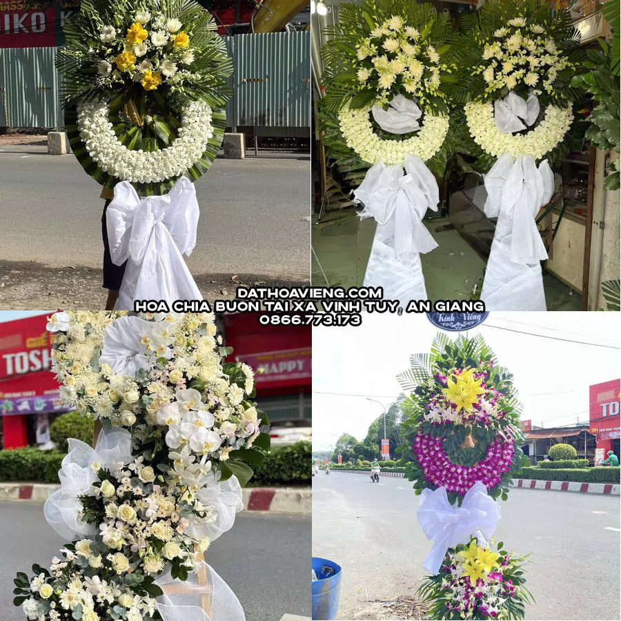 Mẫu hoa chia buồn tham khảo tại Xã Vĩnh Tuy, An Giang