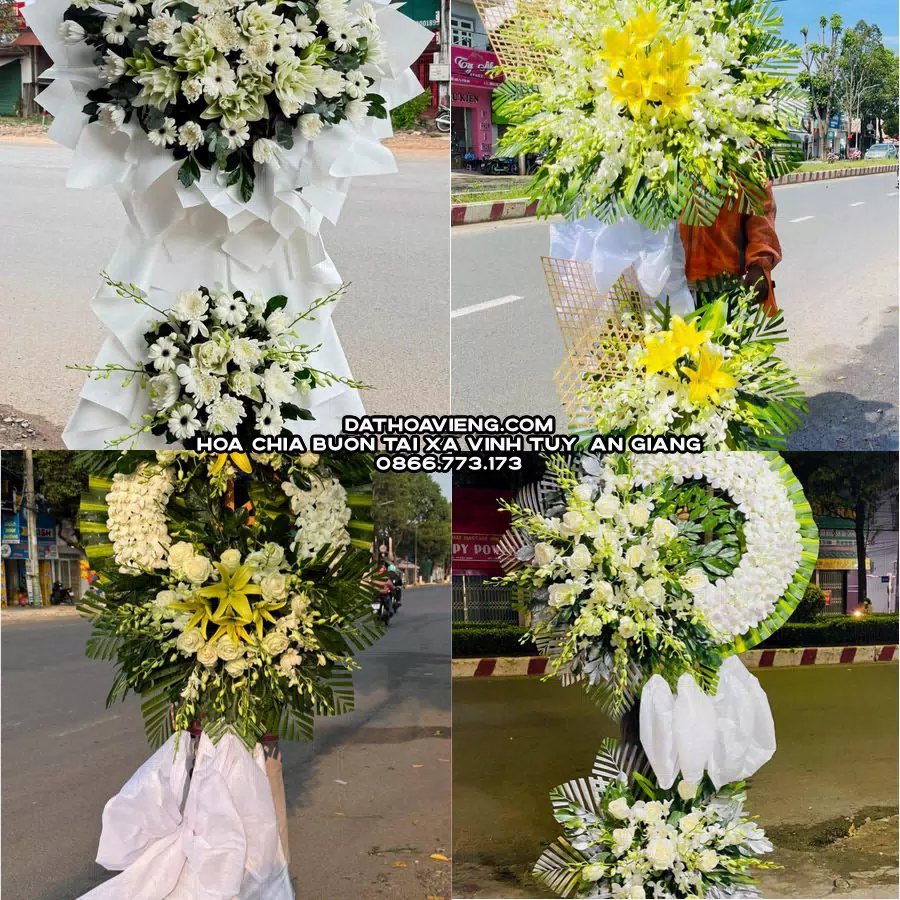Mẫu hoa chia buồn tham khảo tại Xã Vĩnh Tuy, An Giang