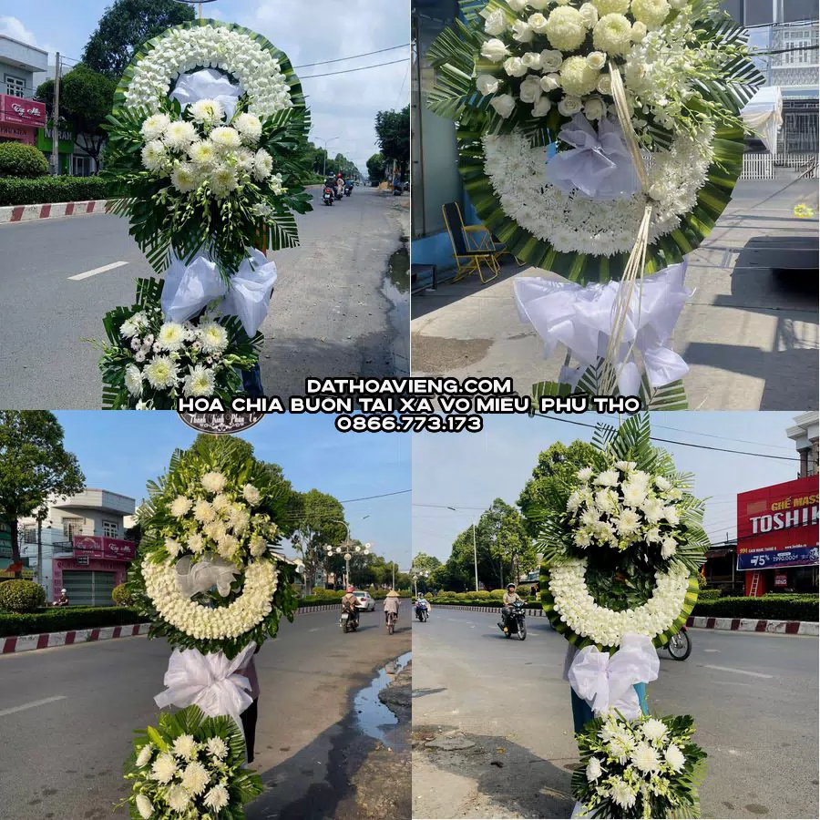 Mẫu hoa chia buồn tham khảo tại Xã Võ Miếu, Phú Thọ