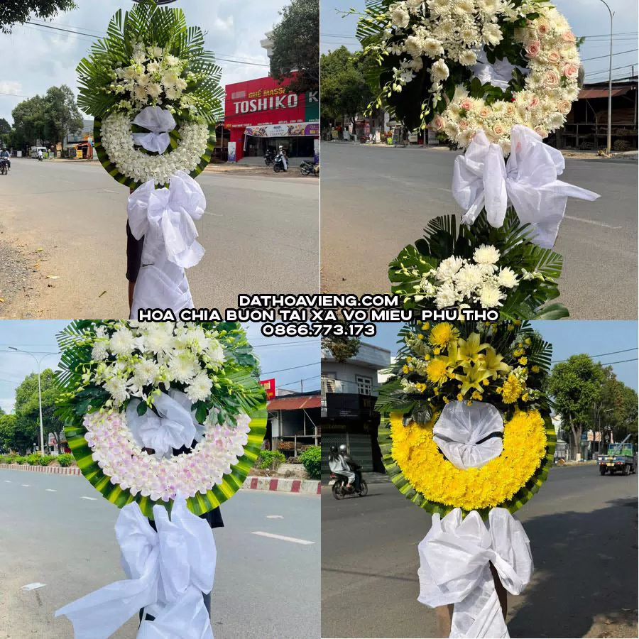 Mẫu hoa chia buồn tham khảo tại Xã Võ Miếu, Phú Thọ