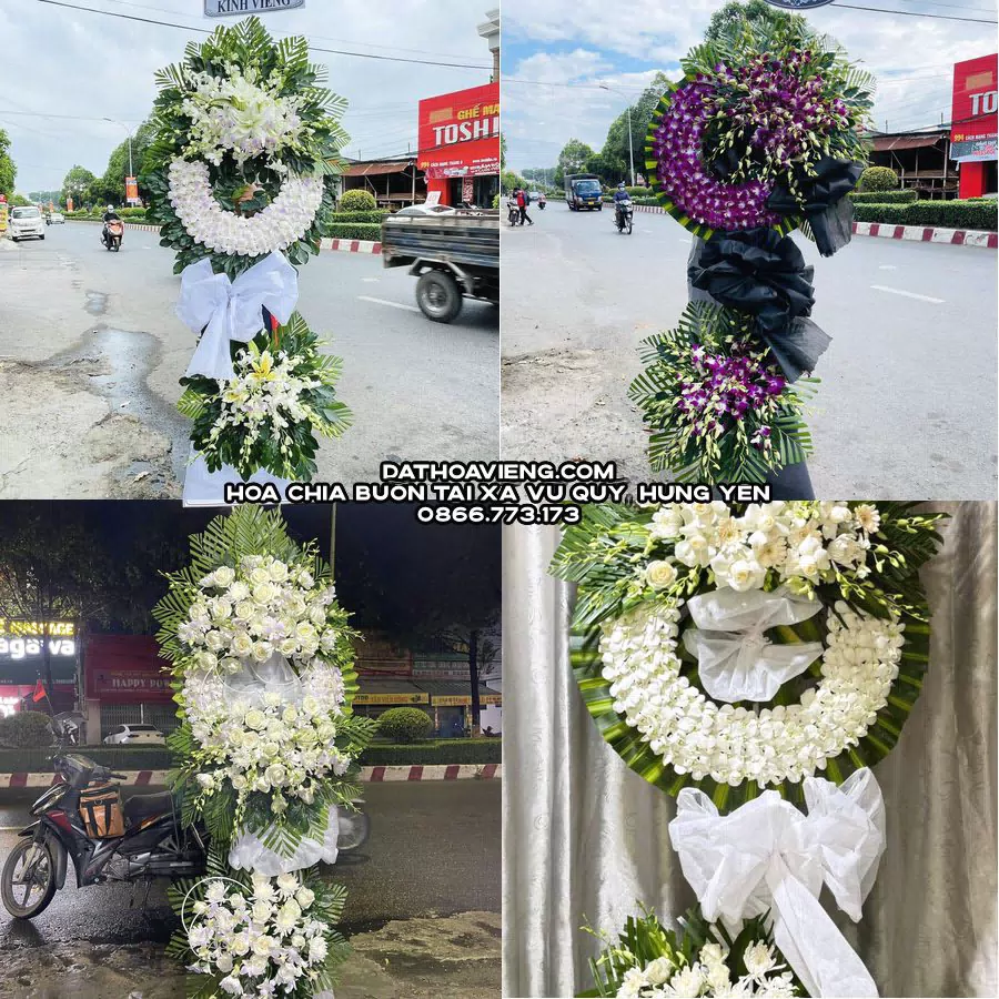 Mẫu hoa chia buồn tham khảo tại Xã Vũ Quý, Hưng Yên