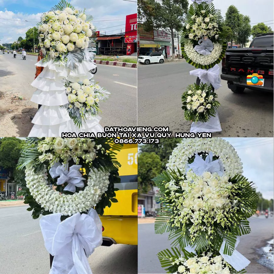 Mẫu hoa chia buồn tham khảo tại Xã Vũ Quý, Hưng Yên
