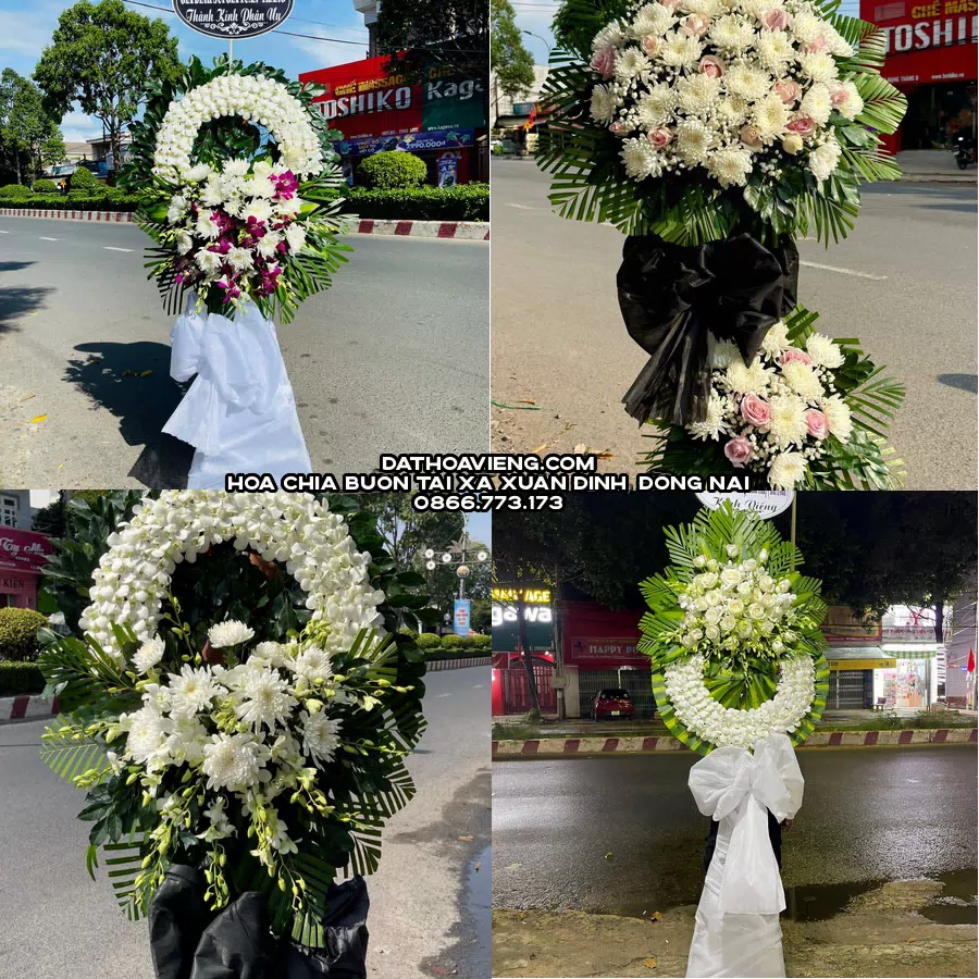 Mẫu hoa chia buồn tham khảo tại Xã Xuân Định, Đồng Nai
