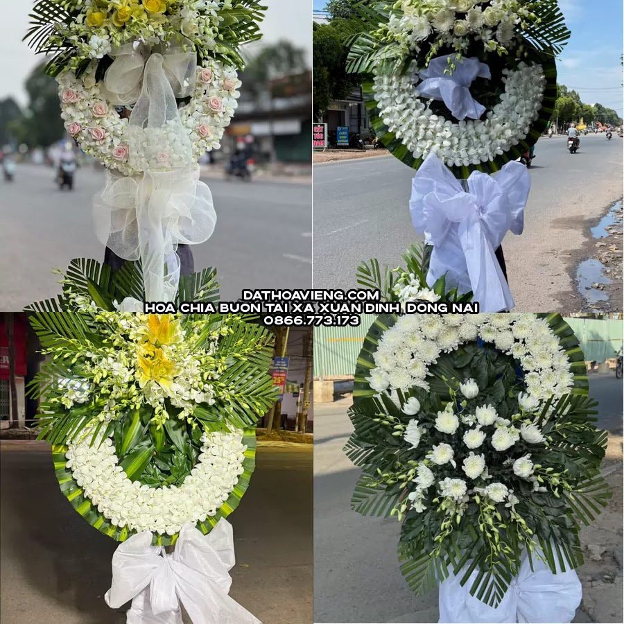 Mẫu hoa chia buồn tham khảo tại Xã Xuân Định, Đồng Nai