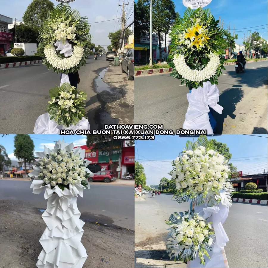 Mẫu hoa chia buồn tham khảo tại Xã Xuân Đông, Đồng Nai