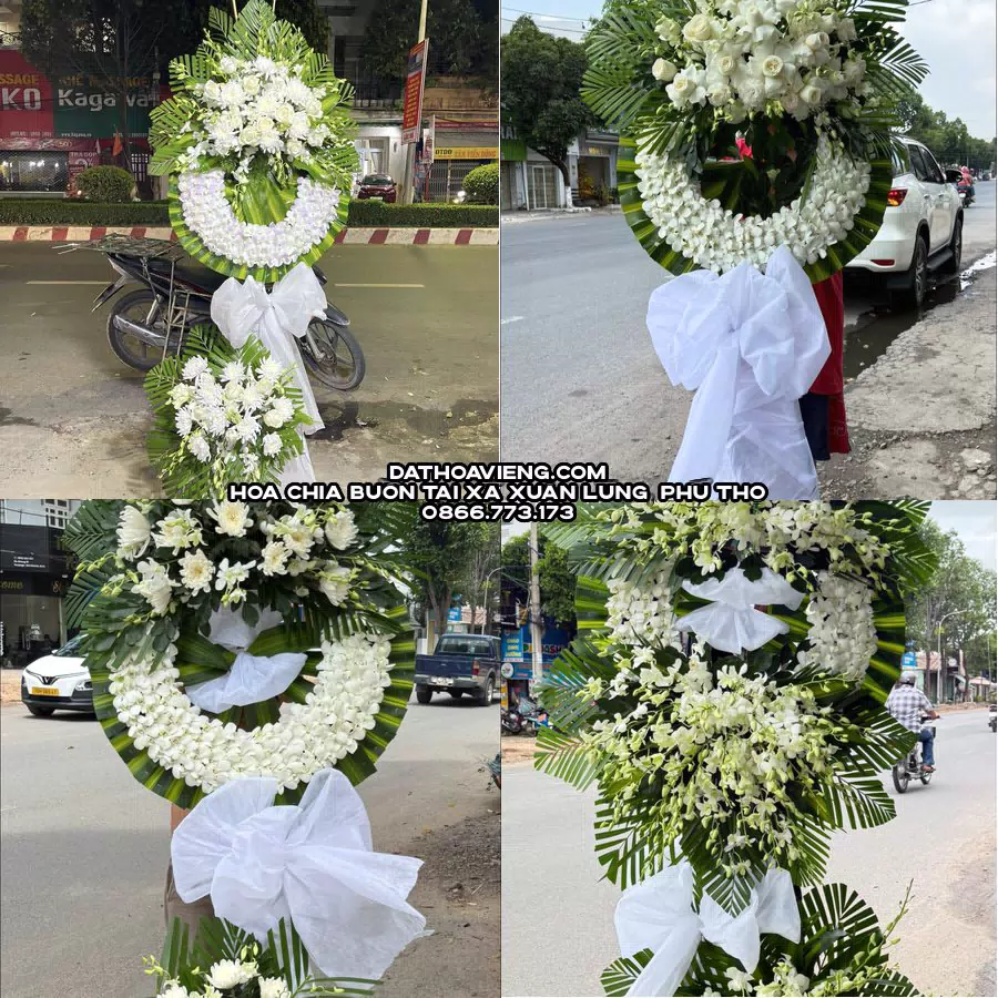 Mẫu hoa chia buồn tham khảo tại Xã Xuân Lũng, Phú Thọ