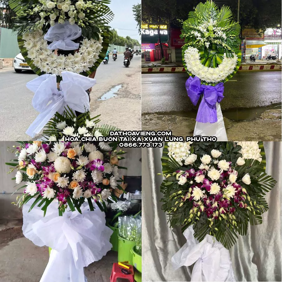 Mẫu hoa chia buồn tham khảo tại Xã Xuân Lũng, Phú Thọ