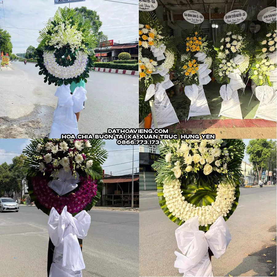 Mẫu hoa chia buồn tham khảo tại Xã Xuân Trúc, Hưng Yên