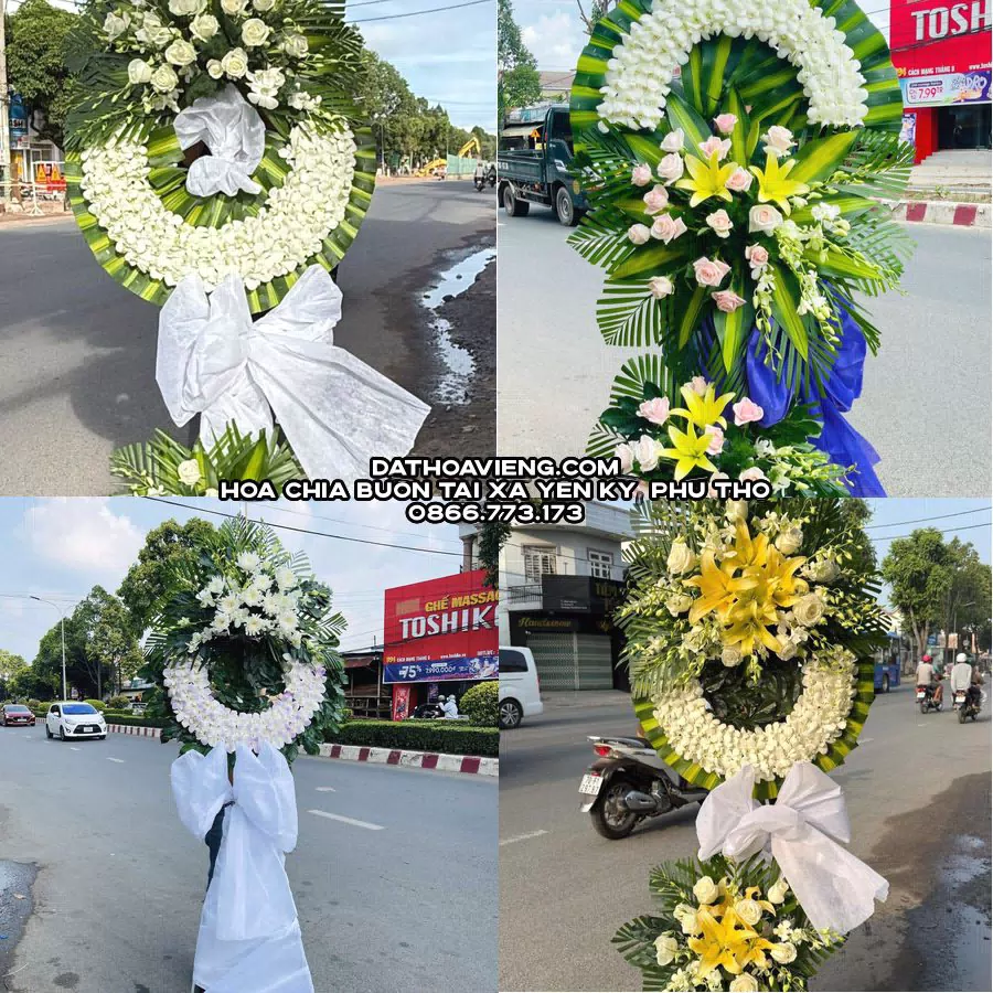 Mẫu hoa chia buồn tham khảo tại Xã Yên Kỳ, Phú Thọ