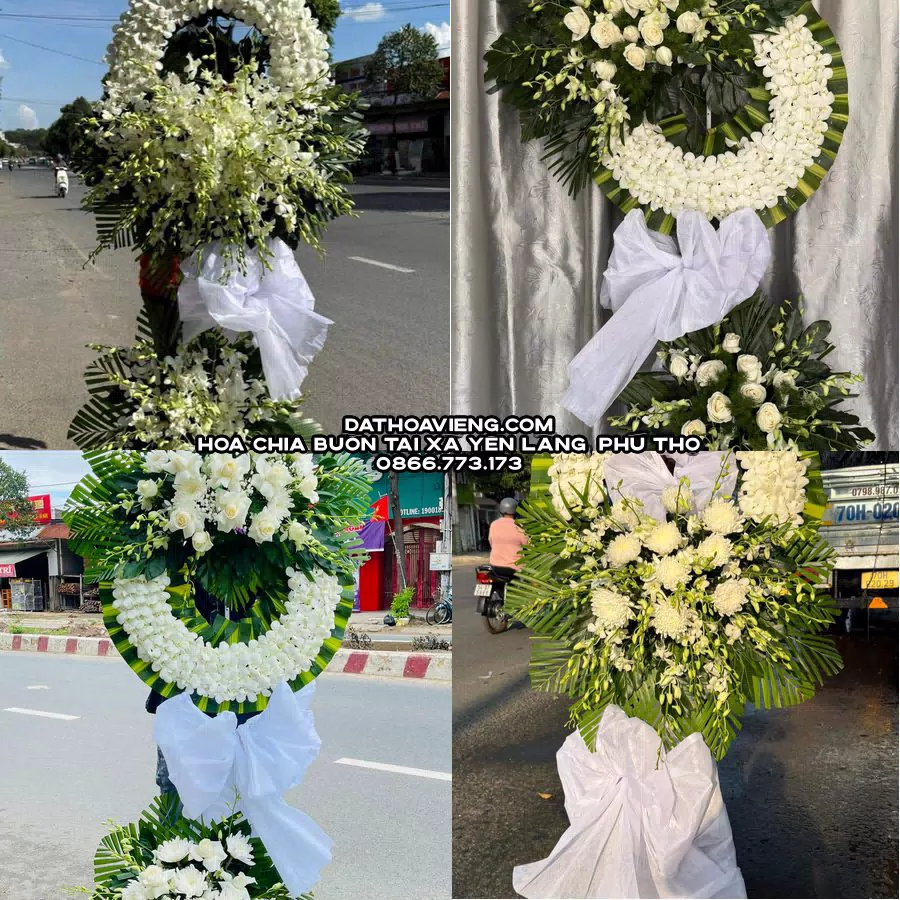 Mẫu hoa chia buồn tham khảo tại Xã Yên Lãng, Phú Thọ