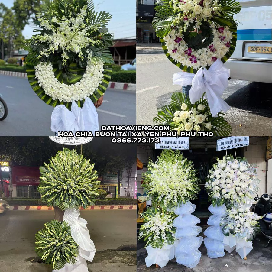 Mẫu hoa chia buồn tham khảo tại Xã Yên Phú, Phú Thọ