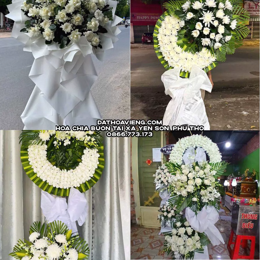 Mẫu hoa chia buồn tham khảo tại Xã Yên Sơn, Phú Thọ