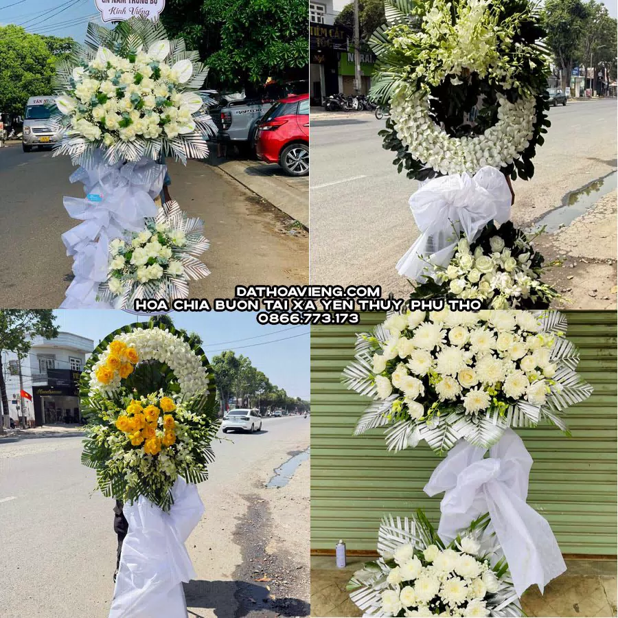 Mẫu hoa chia buồn tham khảo tại Xã Yên Thủy, Phú Thọ