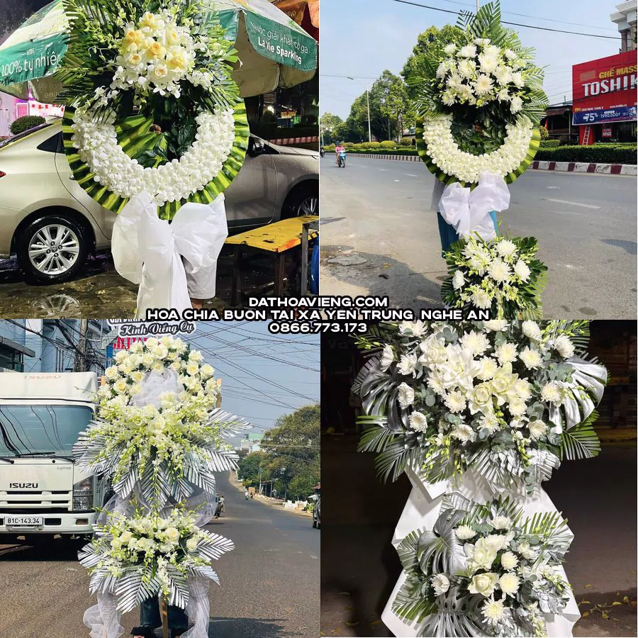 Mẫu hoa chia buồn tham khảo tại Xã Yên Trung, Nghệ An