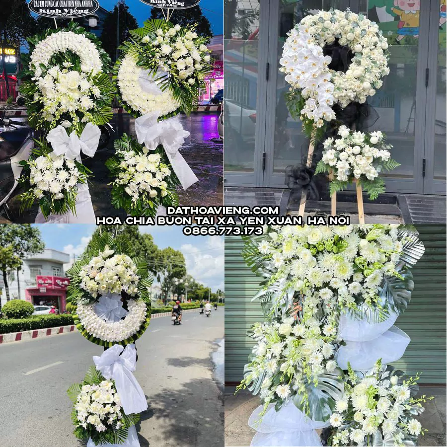 Mẫu hoa chia buồn tham khảo tại Xã Yên Xuân, Hà Nội