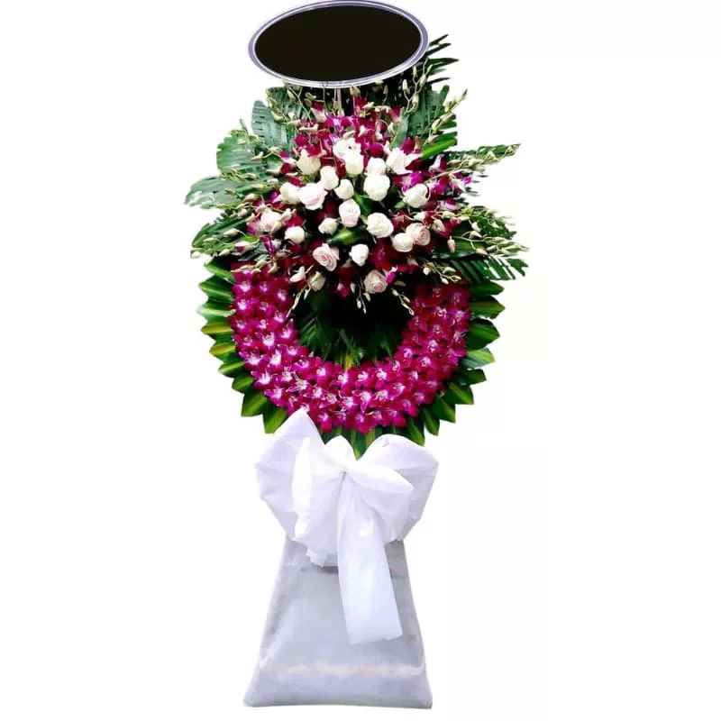 Hoa tang lễ 1 tầng lan tím