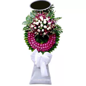 Hoa tang lễ 1 tầng lan tím