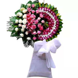 Hoa tang lễ đẹp 1 tầng