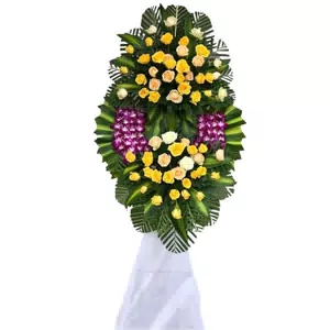 Hoa tang lễ màu vàng tím