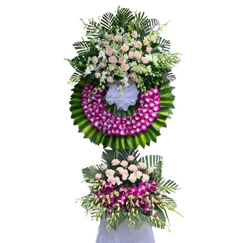 Hoa tang lễ thành kính phân ưu 2 tầng
