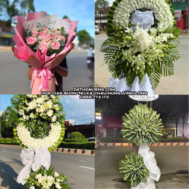 Hoa Viếng Tang Lễ tại Xã Châu Hưng, Vĩnh Long
