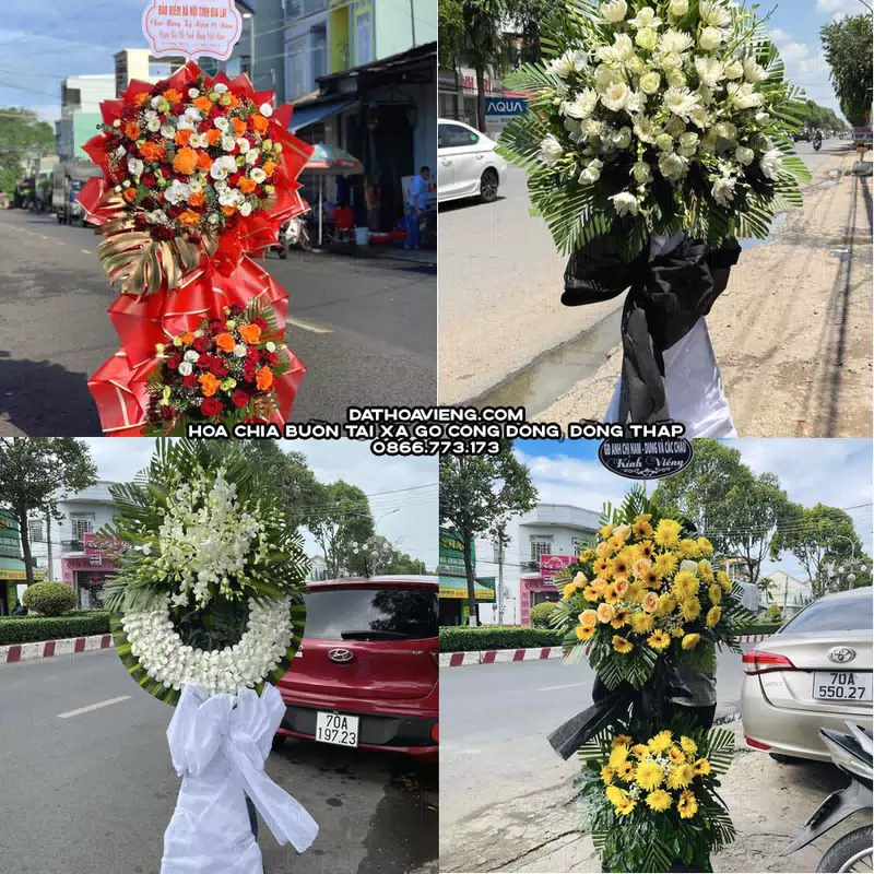 Hoa Viếng Tang Lễ tại Xã Gò Công Đông, Đồng Tháp