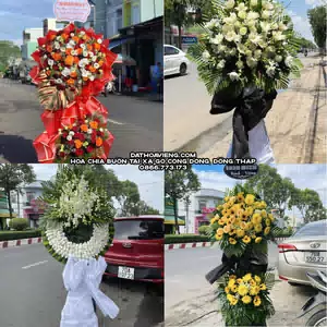 Hoa Viếng Tang Lễ tại Xã Gò Công Đông, Đồng Tháp