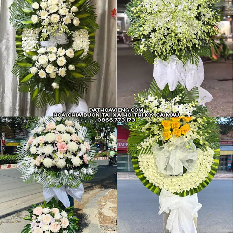 Hoa Viếng Tang Lễ tại Xã Hồ Thị Kỷ, Cà Mau