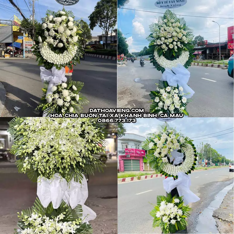 Hoa Viếng Tang Lễ tại Xã Khánh Bình, Cà Mau