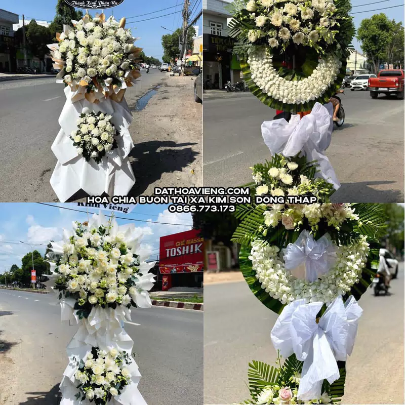 Hoa Viếng Tang Lễ tại Xã Kim Sơn, Đồng Tháp