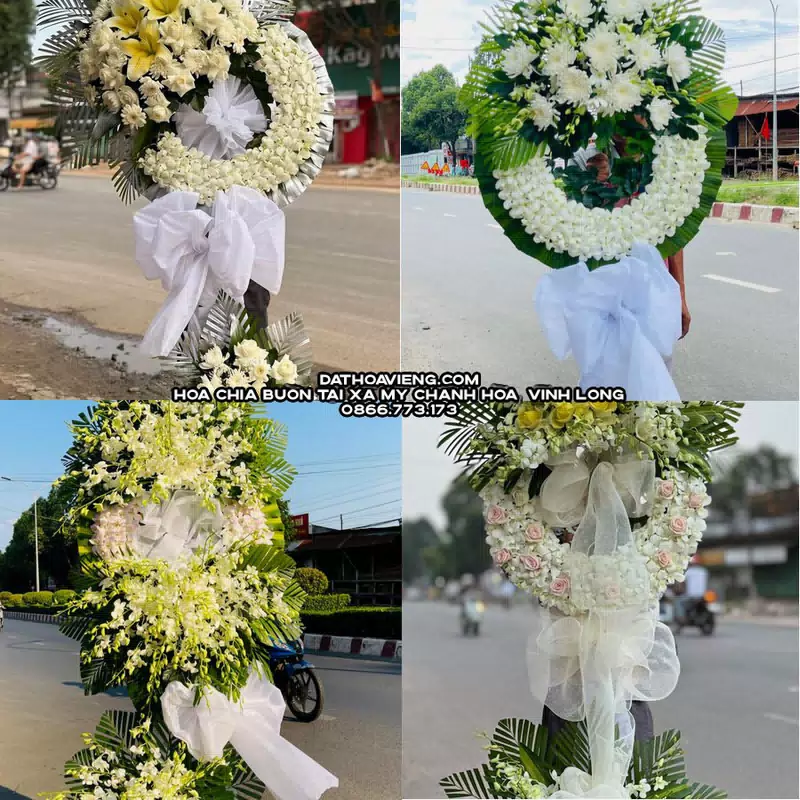 Hoa Viếng Tang Lễ tại Xã Mỹ Chánh Hòa, Vĩnh Long