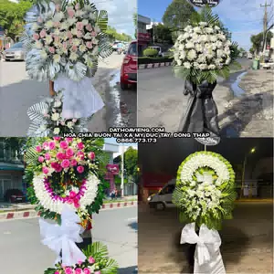 Hoa Viếng Tang Lễ tại Xã Mỹ Đức Tây, Đồng Tháp