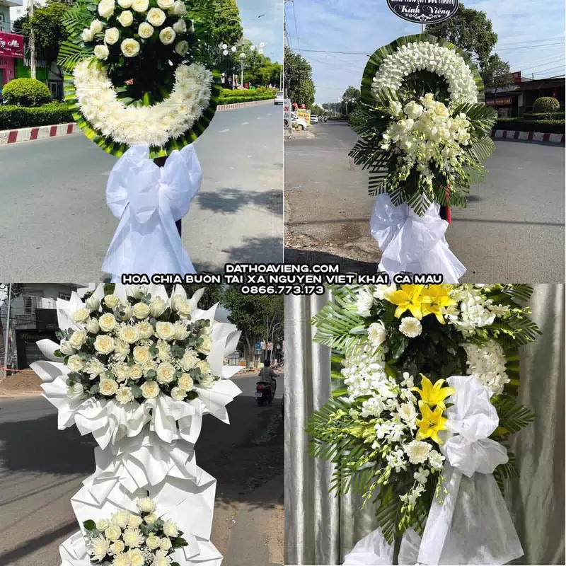 Hoa Viếng Tang Lễ tại Xã Nguyễn Việt Khái, Cà Mau