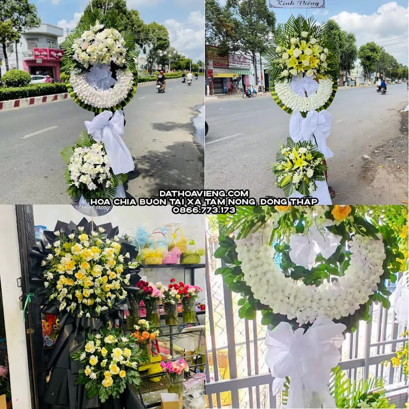 Hoa Viếng Tang Lễ tại Xã Tam Nông, Đồng Tháp