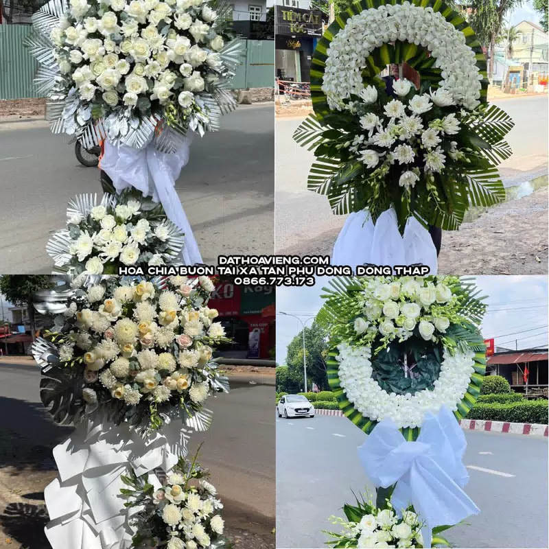 Hoa Viếng Tang Lễ tại Xã Tân Phú Đông, Đồng Tháp