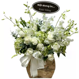 Hộp hoa viếng tang lễ - mẫu 2